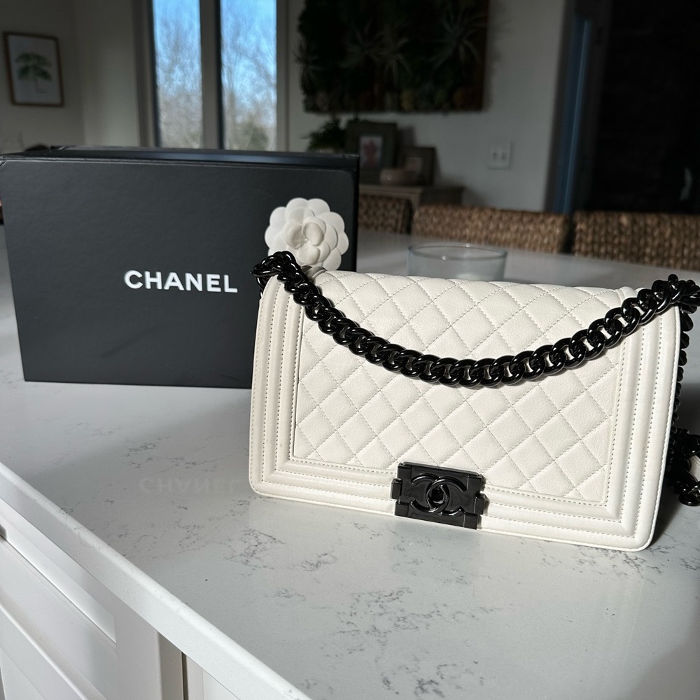 Rare White Chanel Boy